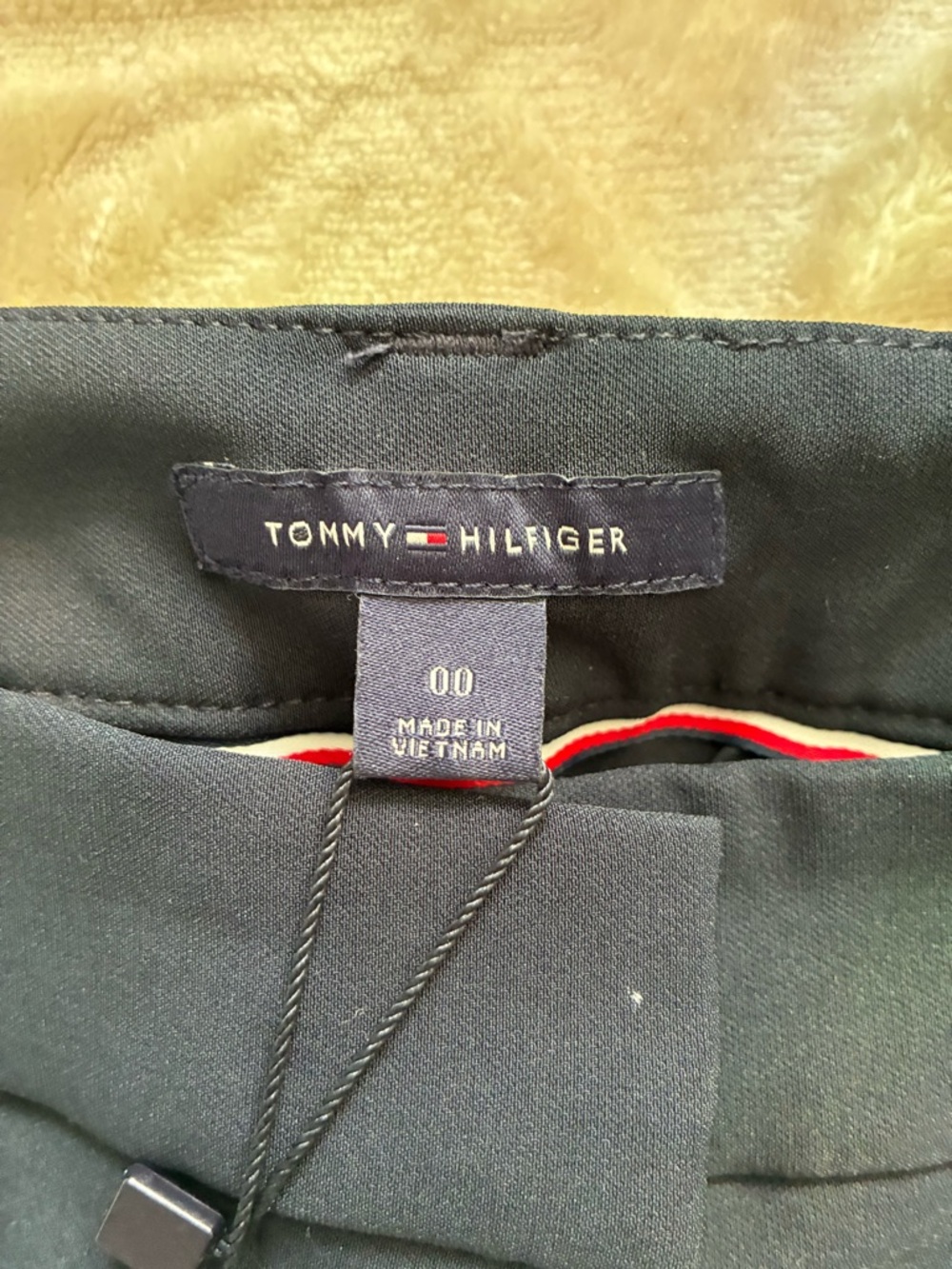 NWT Tommy Hilfiger Black Flat-Front Dress Pants - Picture 5 of 9
